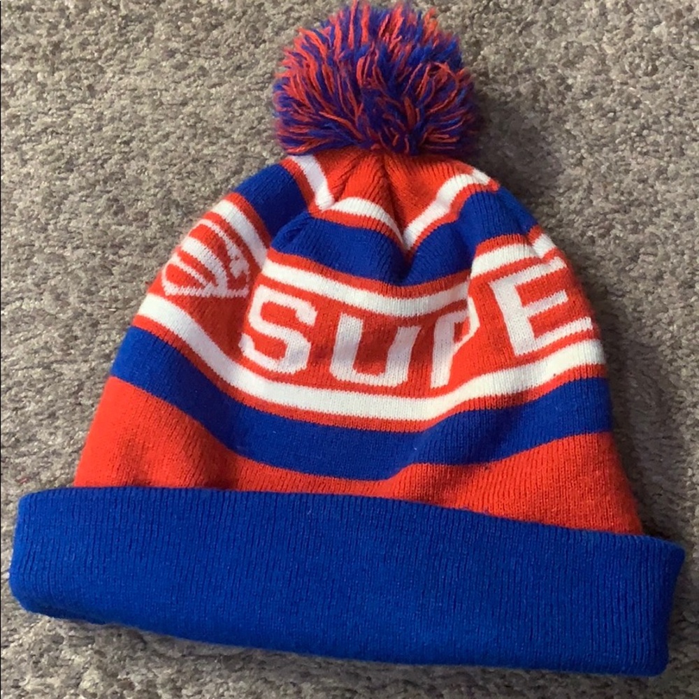Knit Pom Pom Superman Beanie